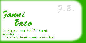 fanni bato business card